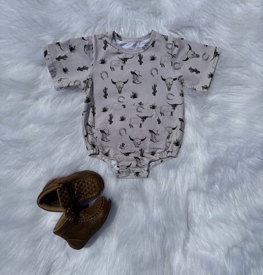 Wild & Western Bubble Romper