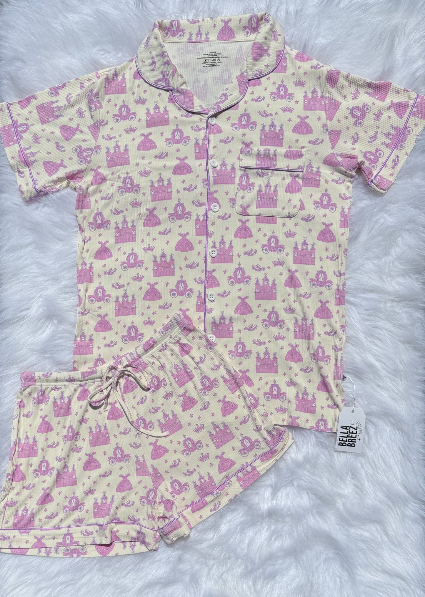 Princess Women's Bamboo Button Up PJ Set