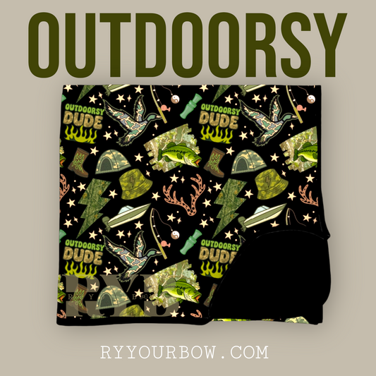 Outdoorsy Dude Bamboo Double Sided Blanket Pre Order