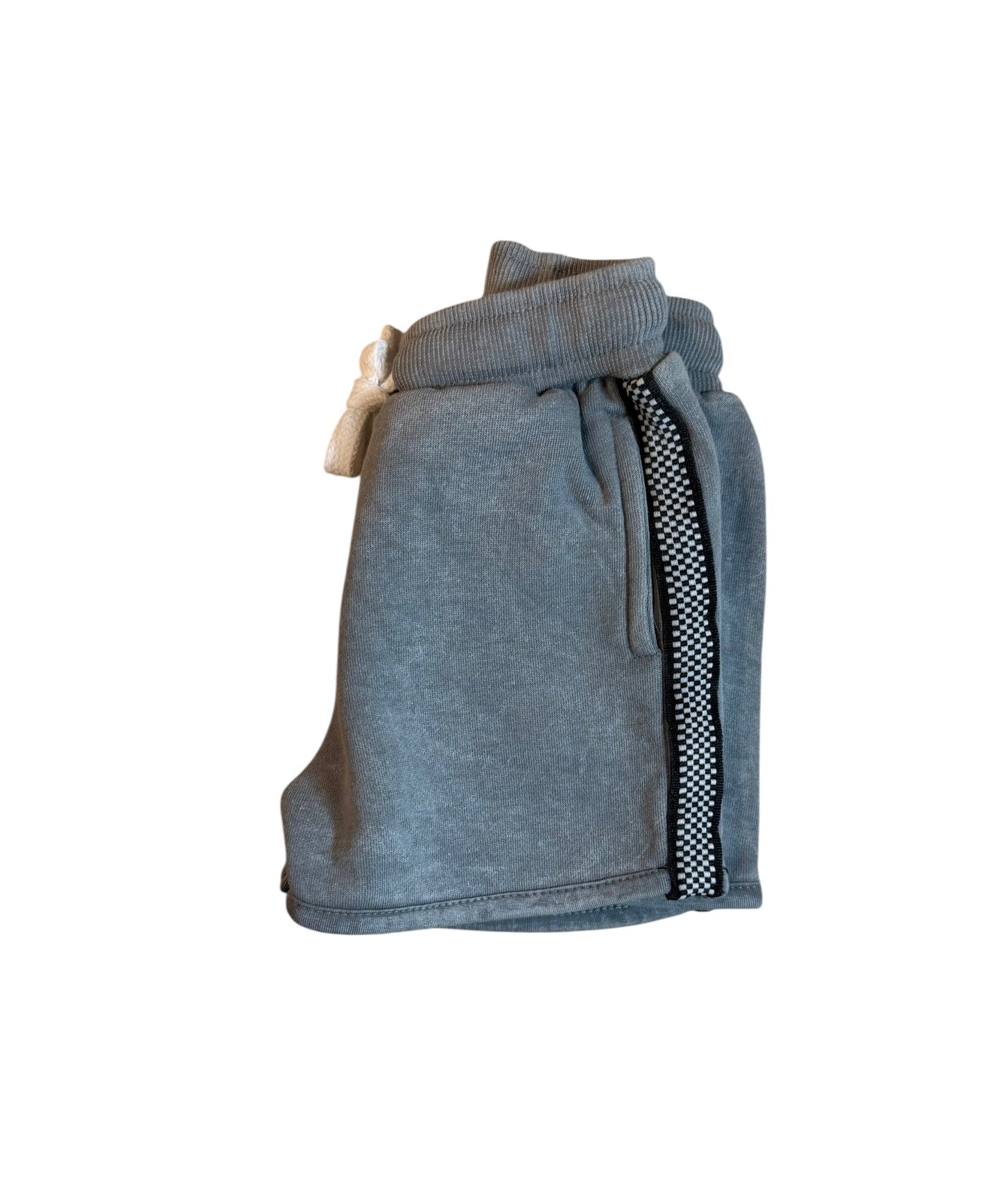 Grey Acid Wash Sweat Shorts