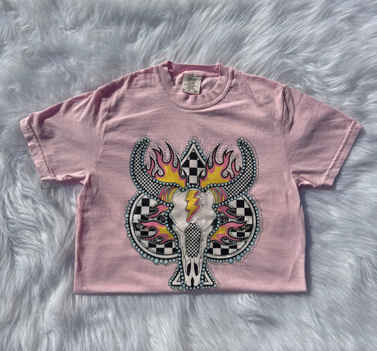 Playin' w/ Fire bedazzled tee