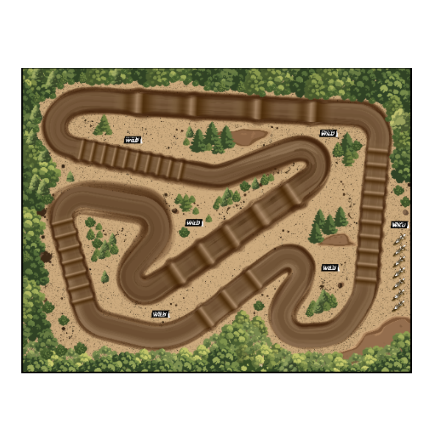 Double Sided Motocross Track Mat / PREORDER: shipping AUG 3 - AUG 14