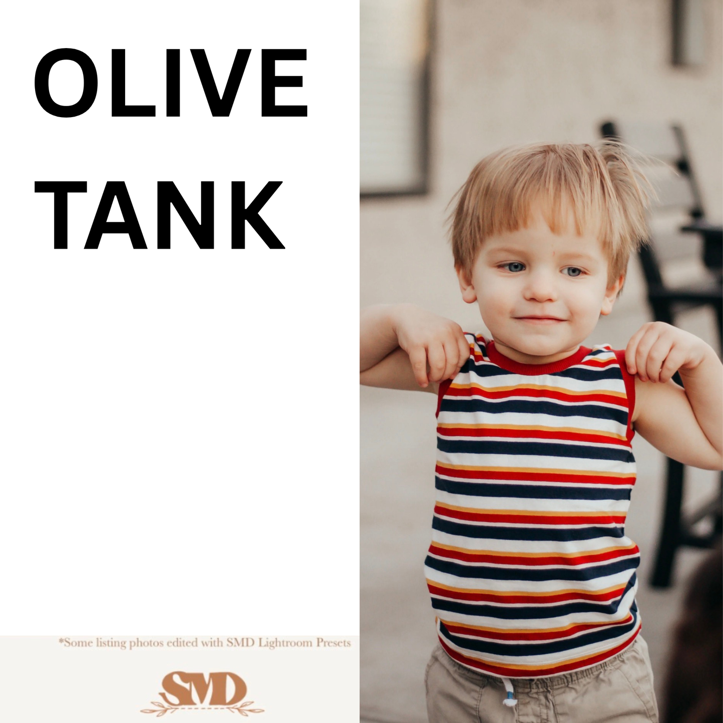 Custom Olive Tank Top Full Length