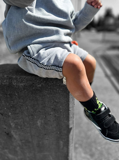Grey Acid Wash Sweat Shorts