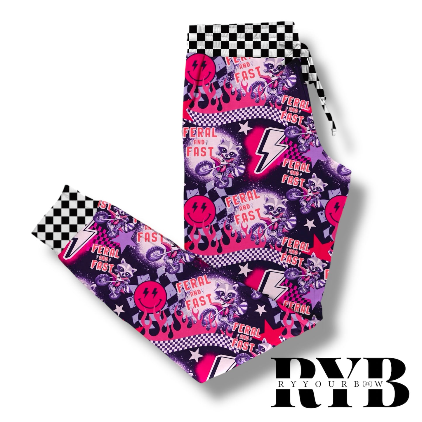 Feral and Fast Pink Joggers RTS