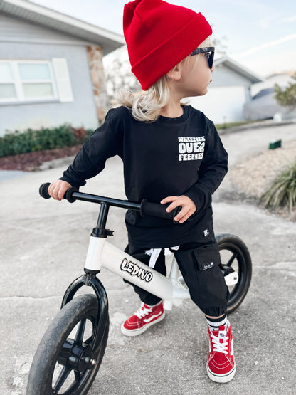 Wheelies-Long sleeve bamboo graphic tee