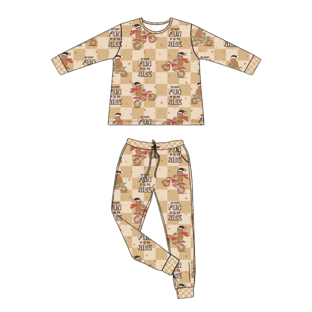 Oh What Fun It Is To Ride Toddler & Youth Pajamas / PREORDER shipping Oct 26 - Nov 9