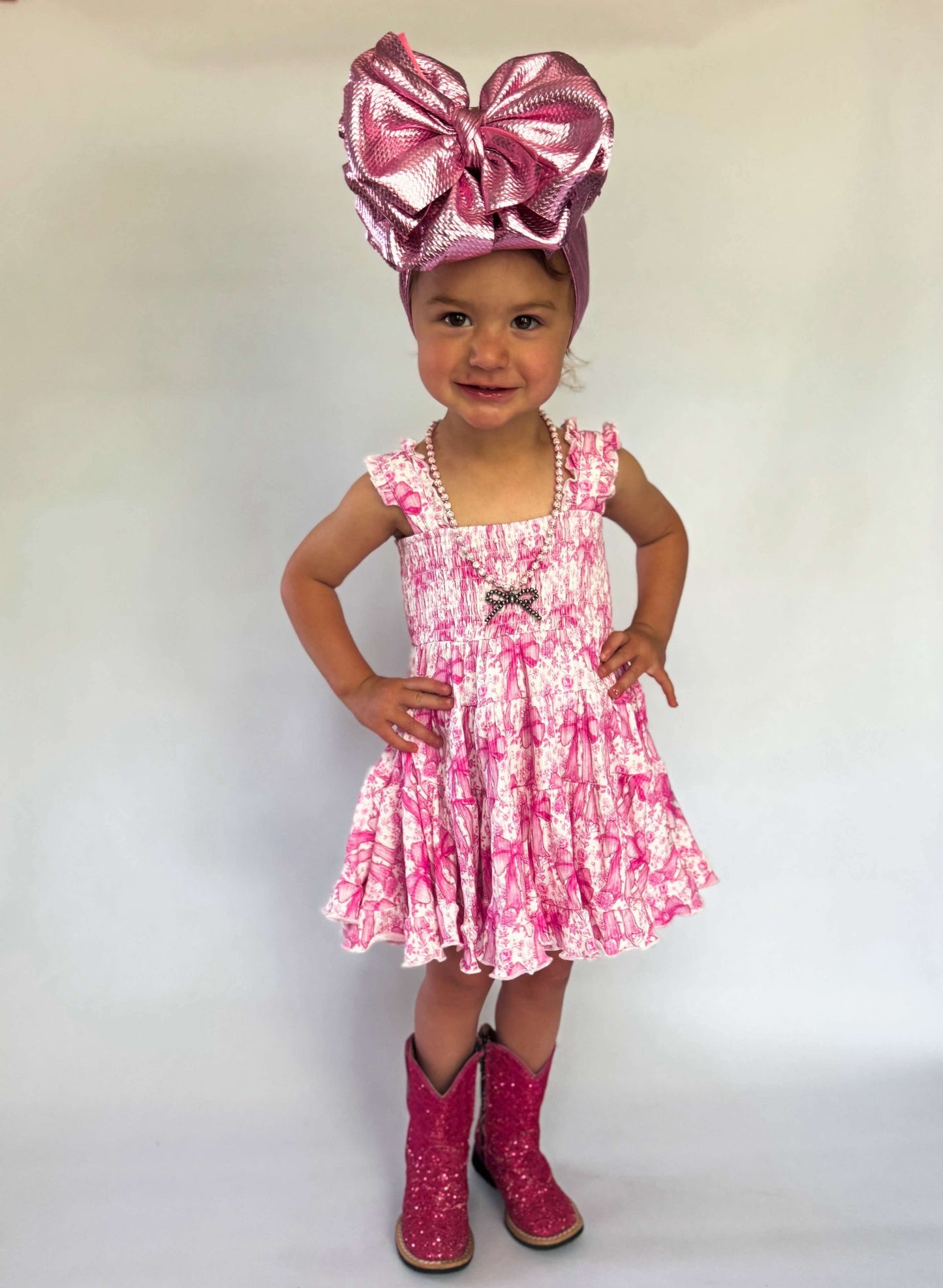 Toile Bow Necklace (2 colors)