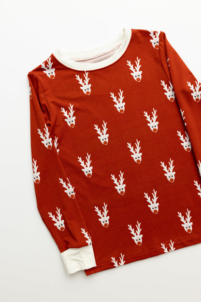 Reindeer Friends-AK Dreamers Bamboo zipper PJ’s RTS