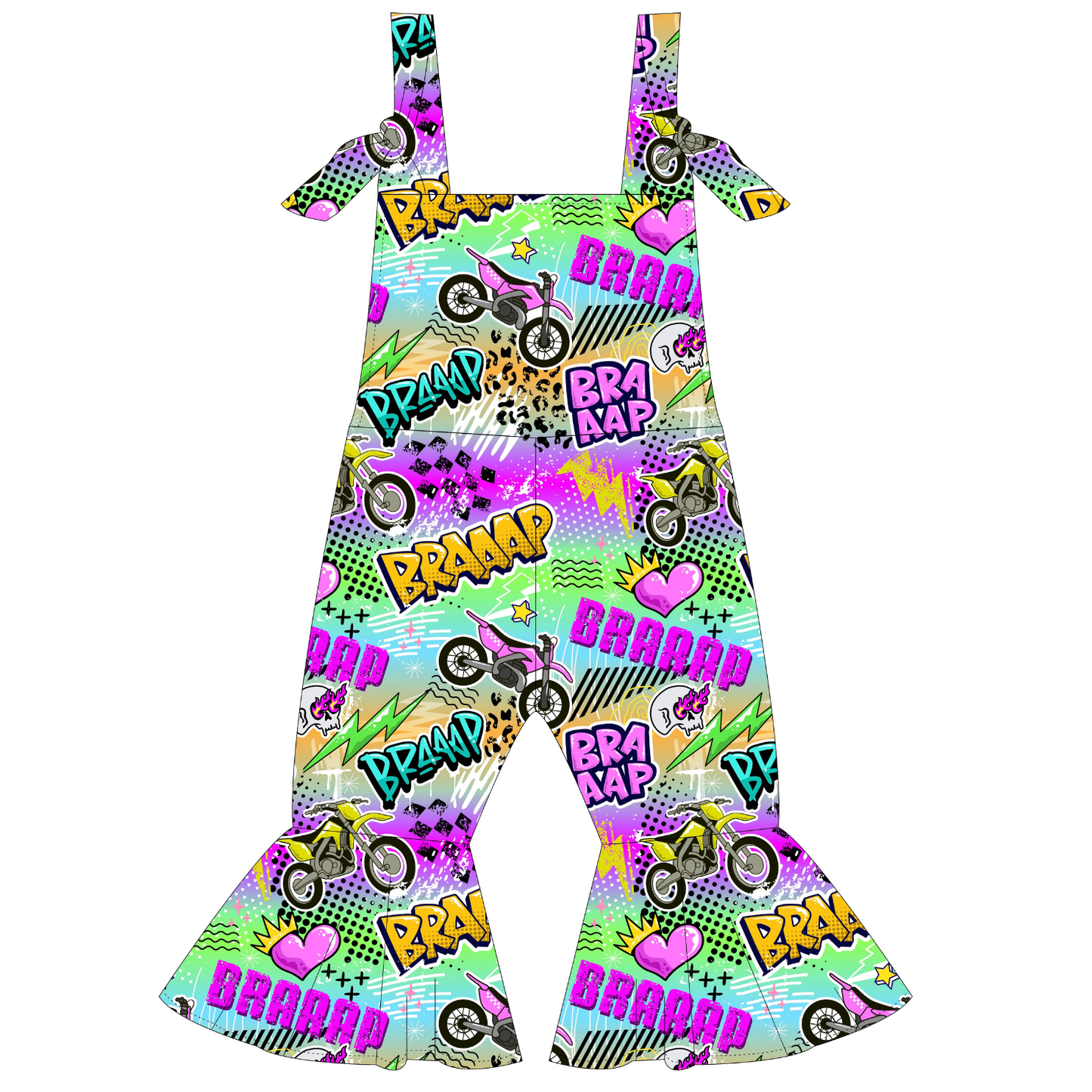 Neon Braaap Bell Bottom Jumpsuit