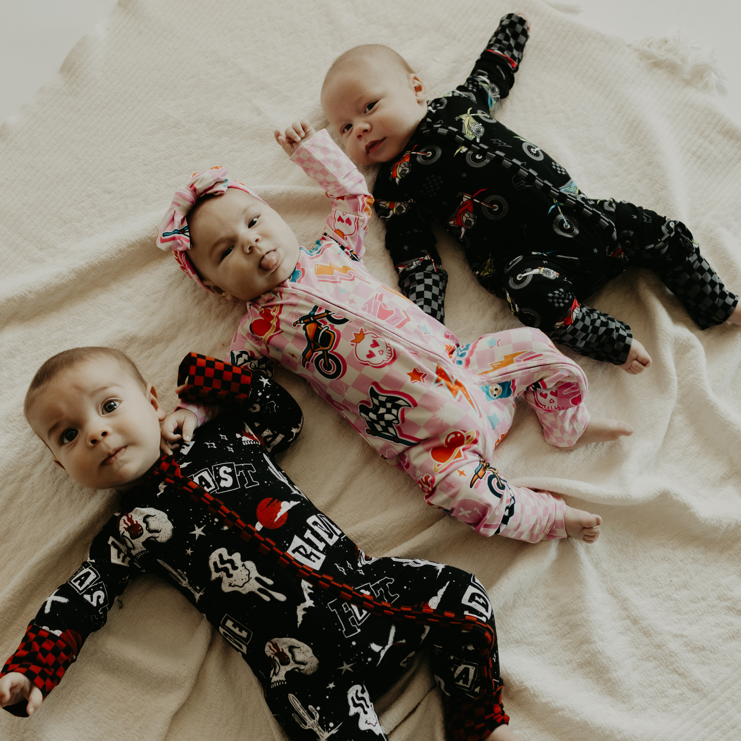 Ride Fast Zip Up Pajamas