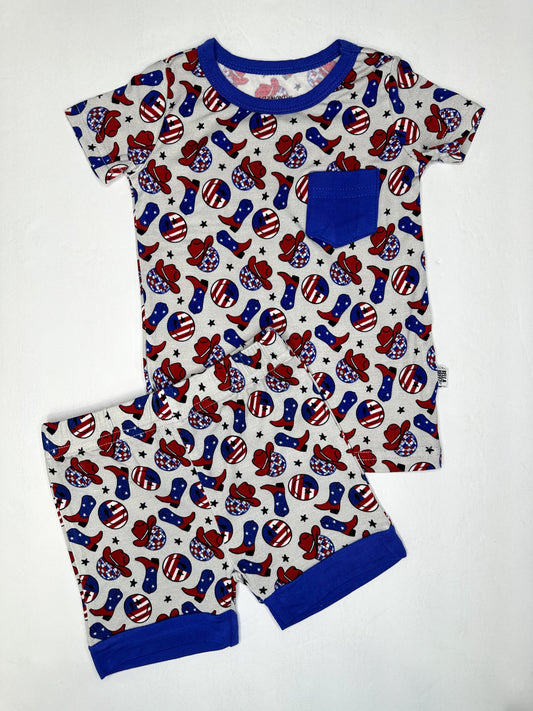 Party In The USA Bamboo Sleep Short Set