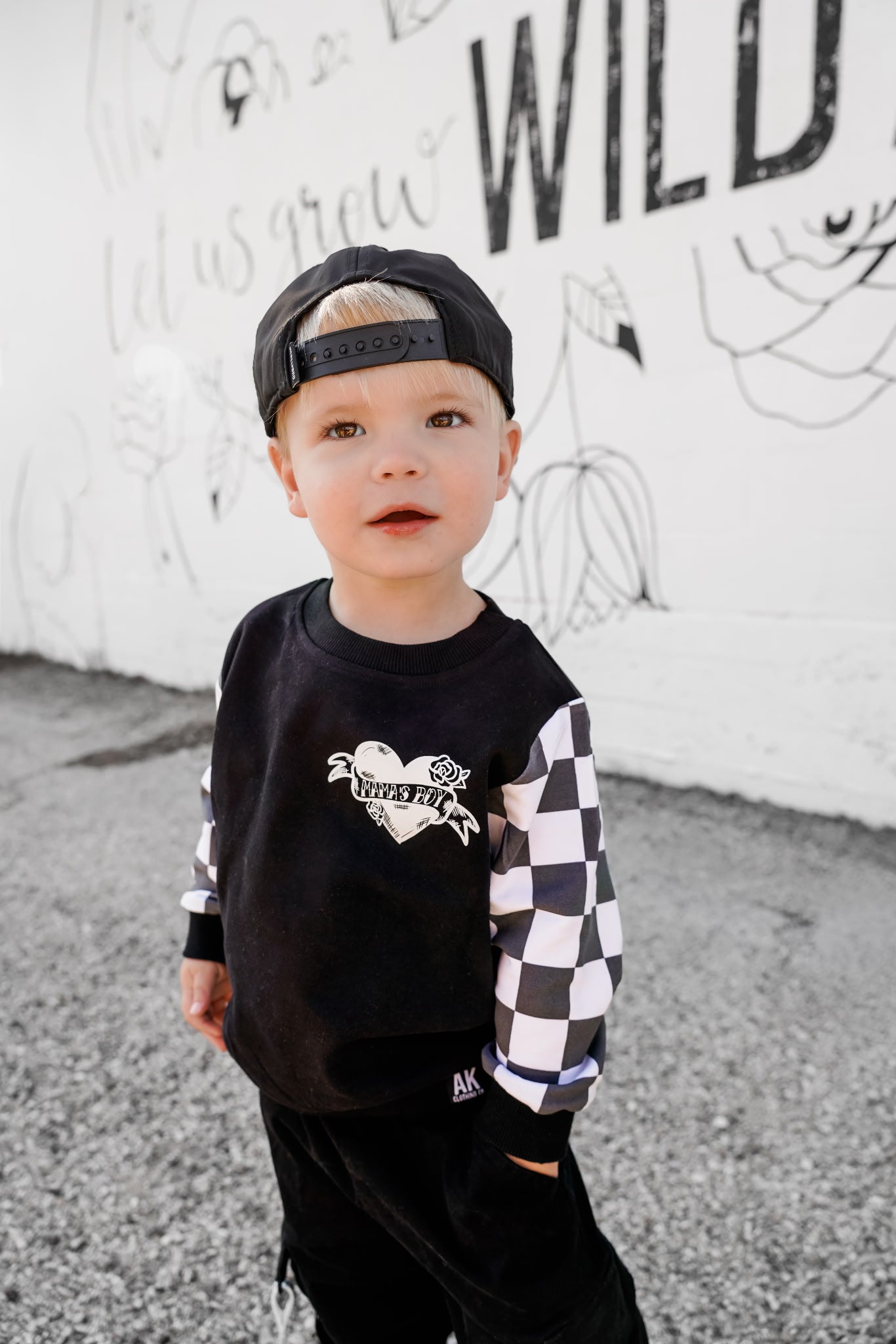 Mama's Boy Checker Crewneck