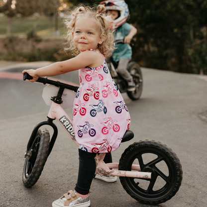Pink Moto Dress