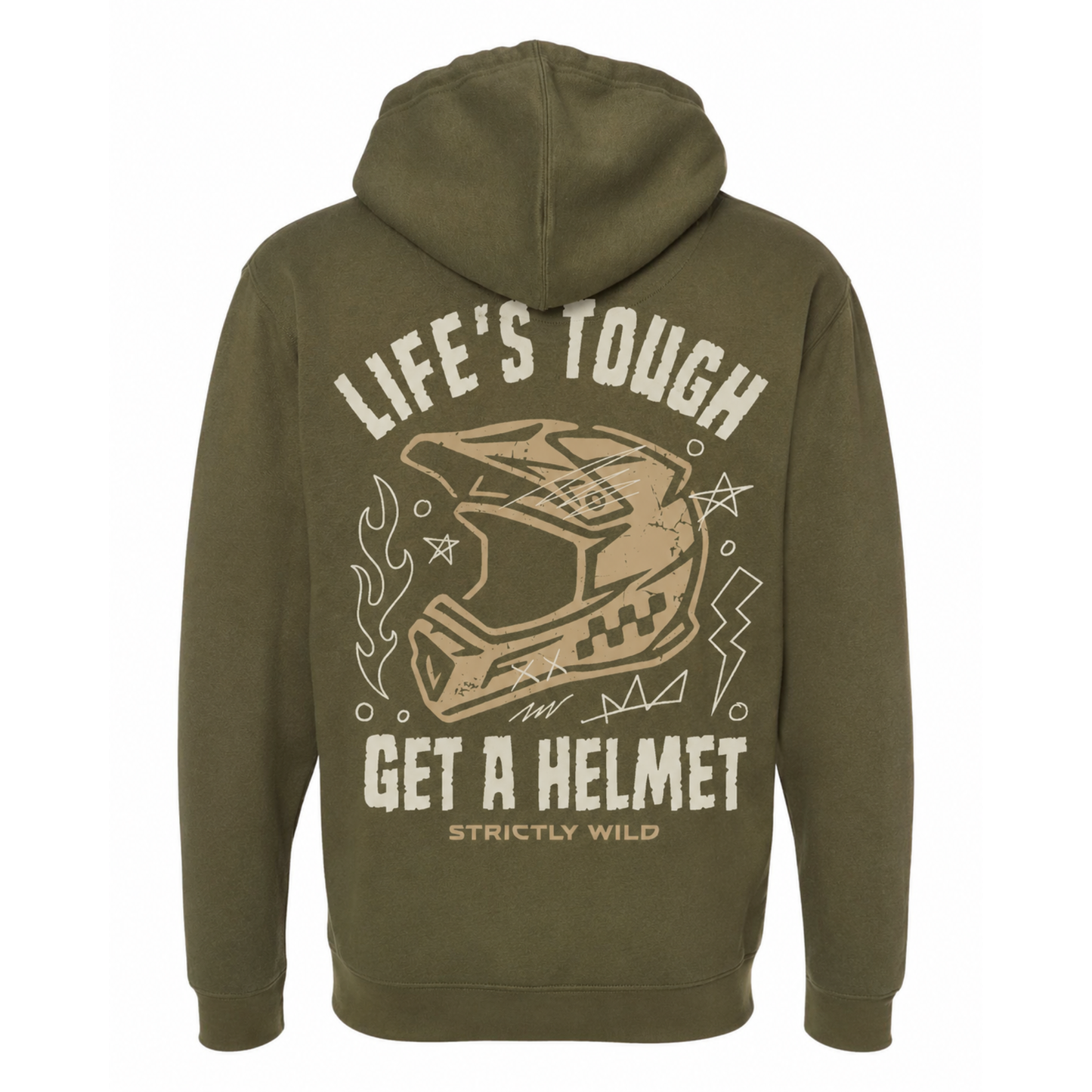 Life's Tough Get A Helmet Hoodie / PREORDER: shipping October 28 - Nov 18