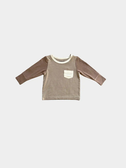 Colorblock Pocket Shirt - Cocoa