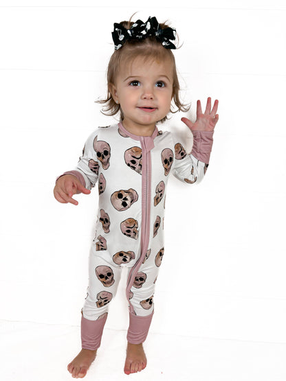 Ombré Skull Bamboo PJs -  Mauve