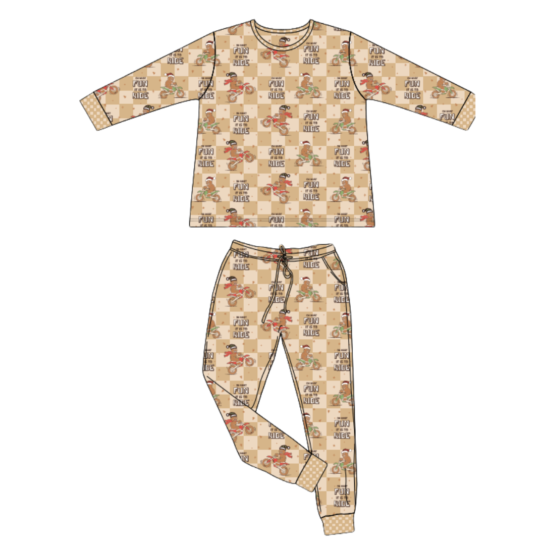 Oh What Fun It Is To Ride Adult Pajamas / PREORDER shipping Oct 26 - Nov 9