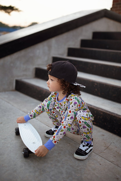 Skate & Snooze-AK Dreamers Bamboo zipper PJ’s