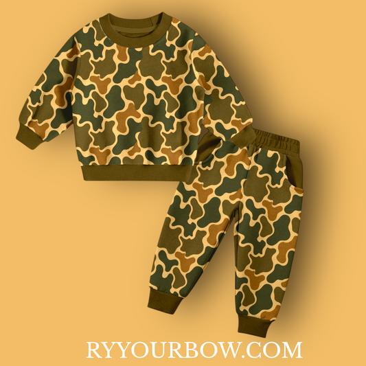 Camo Sweatshirt + Joggers Set Bamboo Pre Order