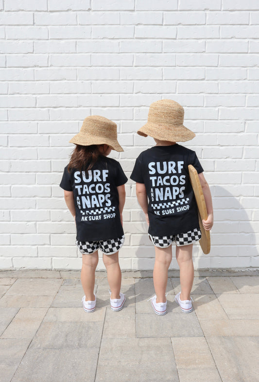 Tacos + Naps BLK-Graphic Bamboo Tee