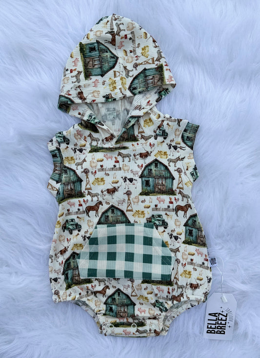 BBB Farm Hooded Romper