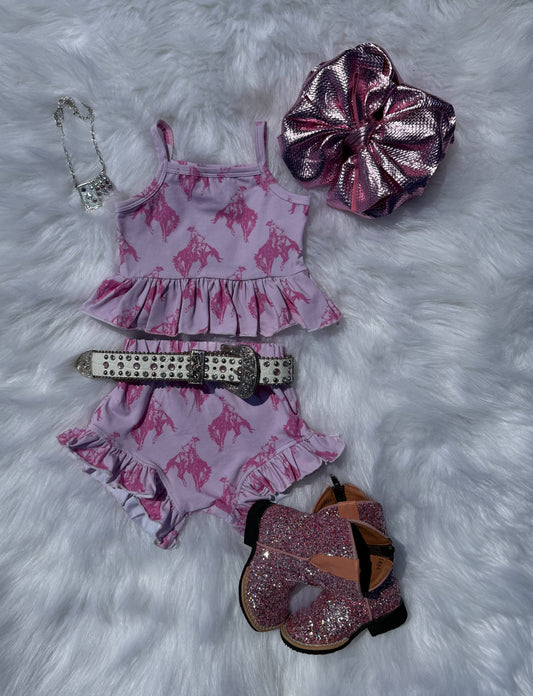 Pink Rodeo Ruffle Set