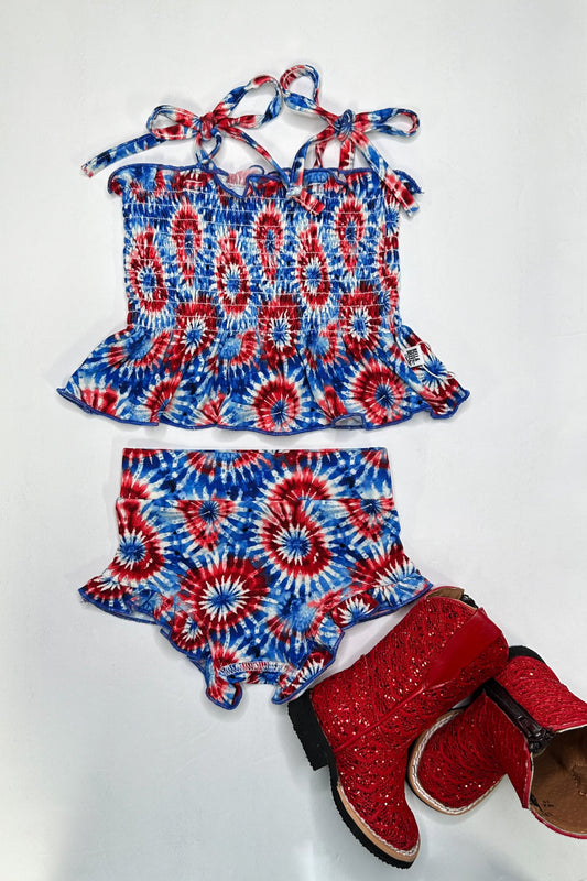 Tie Dye Bamboo Ruffle Set