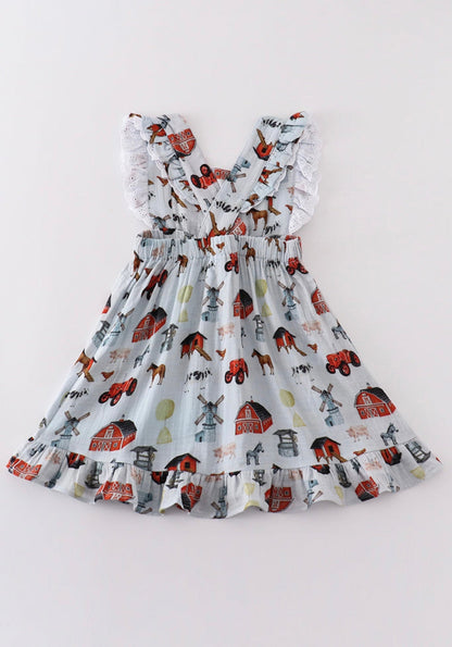 Muslin Ruffle Farm Dress