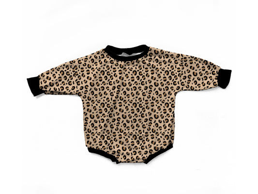 Cheetah Print Cozy Romper