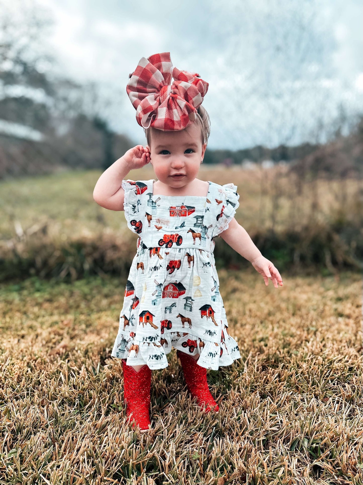 Muslin Ruffle Farm Dress