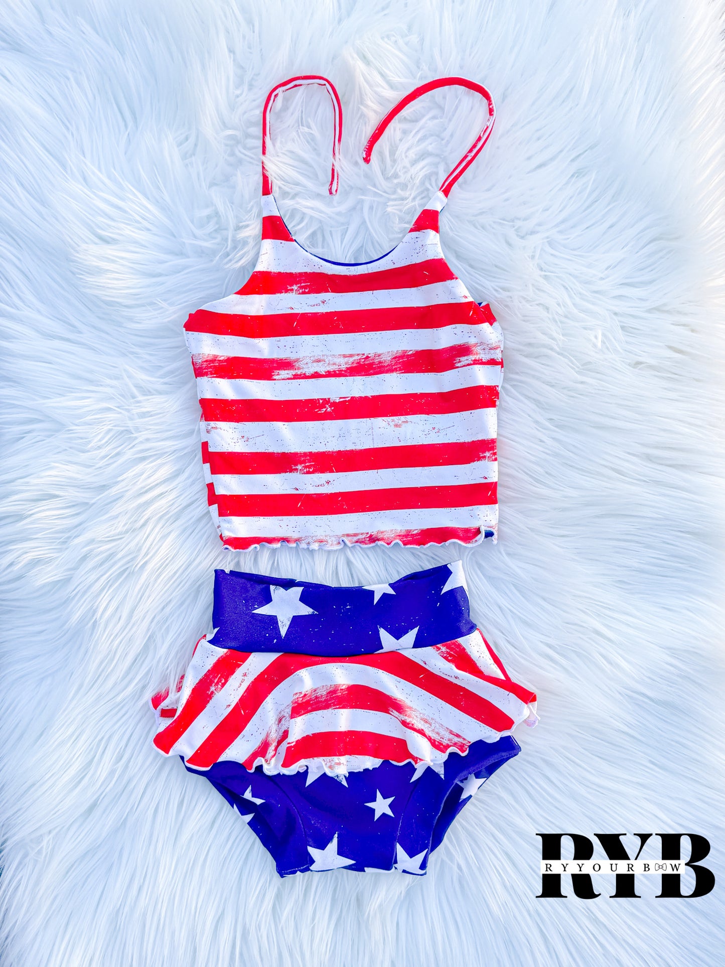 3t Halter top ( Reversible )+ Skirt Bummie Set