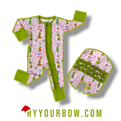 Grumpy Christmas  Ruffled Zippy *PREORDER*