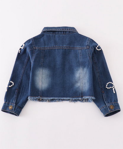 Blue Pearl Coquette Denim Jacket