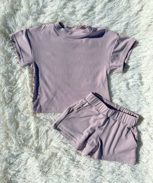 Kids lavender short set