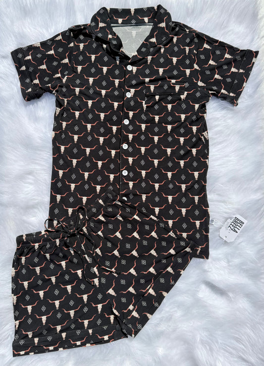 Ranch N Rust Bamboo Button Up PJ Set