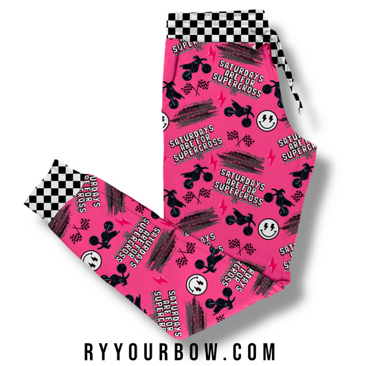 Saturdays Are For Supercross Pink Adult Joggers RTS