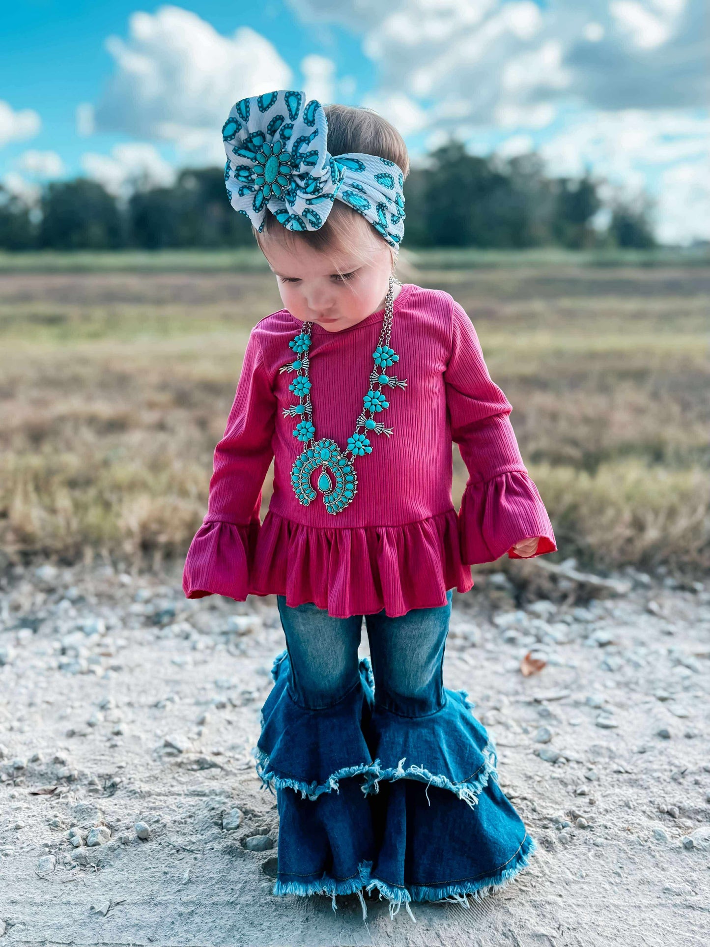 Pink Pony Club Ruffled Sleeve Top