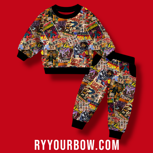 Superheroes Sweatshirt + Joggers Set Bamboo RTS