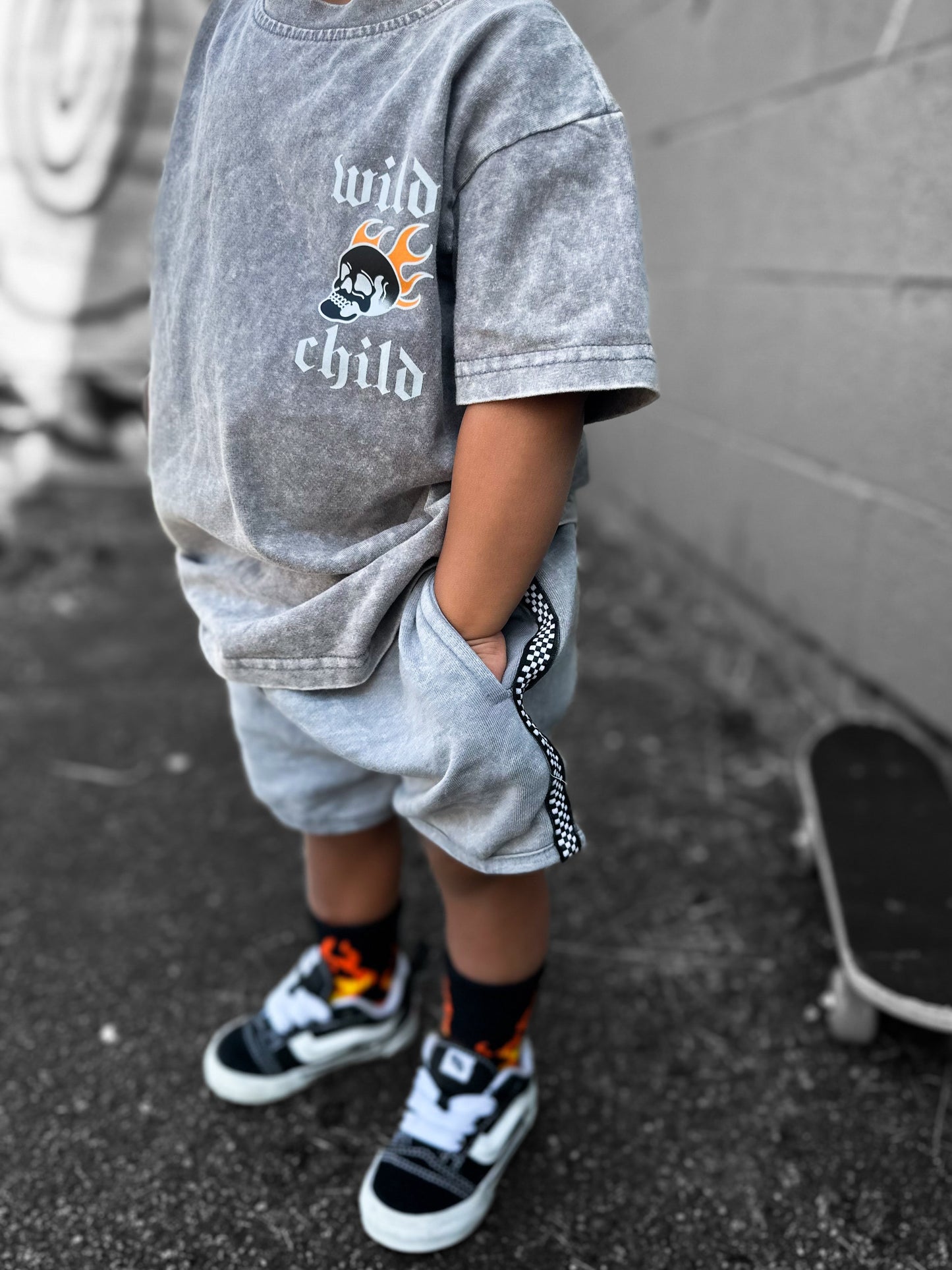 Wild Burn Acid Wash Tee