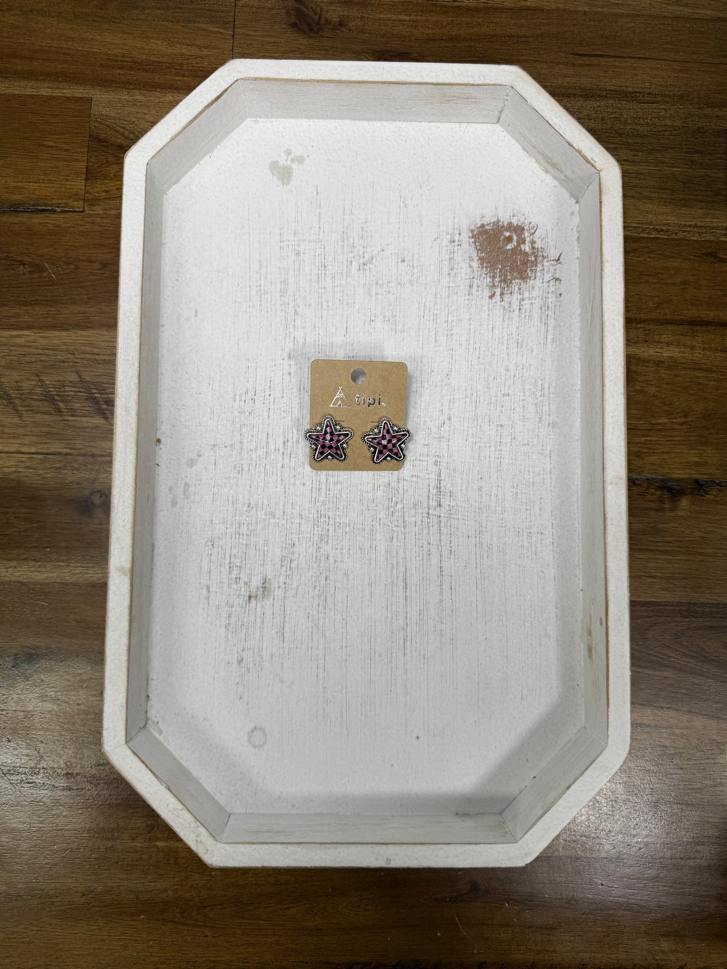 Star Checkered Earrings