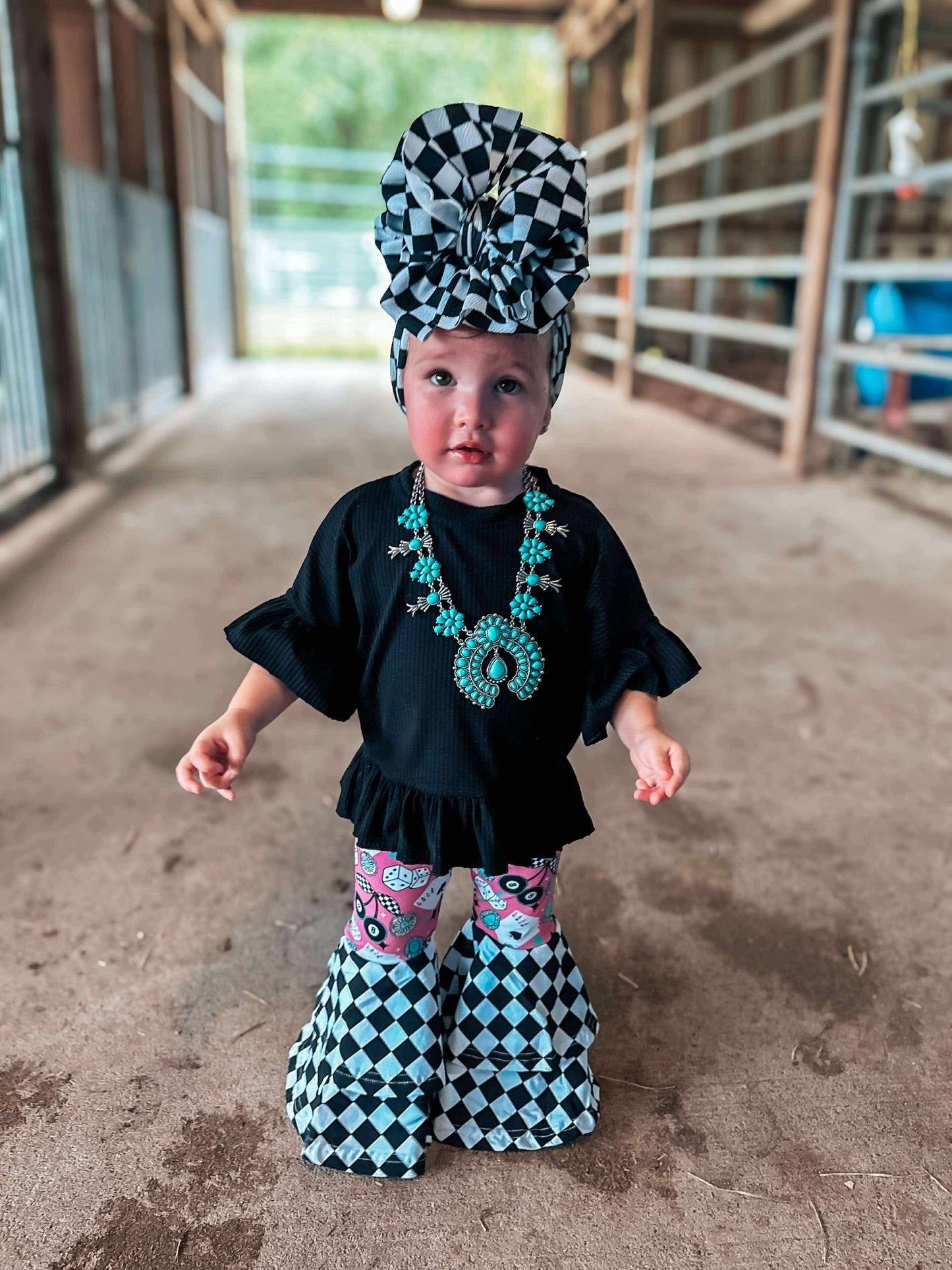 Back in Black ruffle top