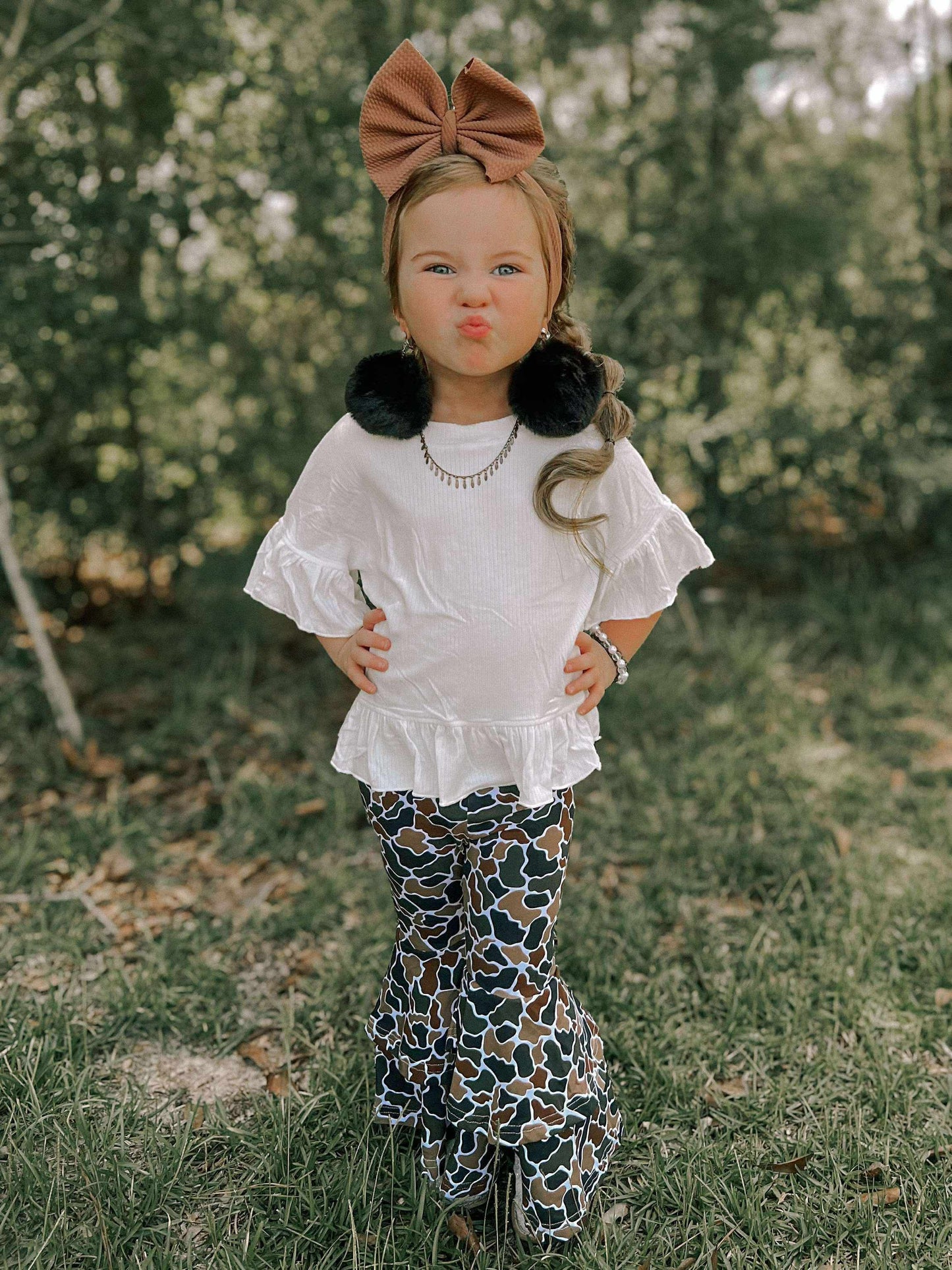 Camo Double Bell Bottoms