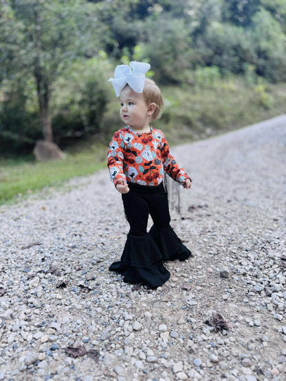 Haunted honky tonk fringe leo/top (FINAL SALE)