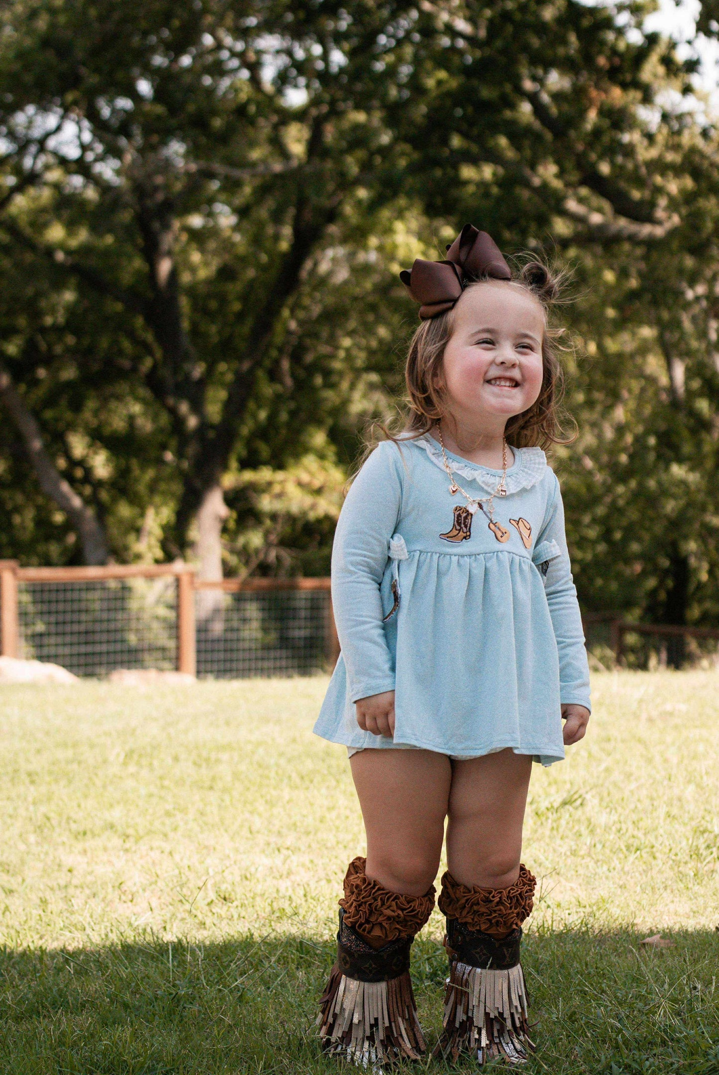 Boot scootin' Cutie smocked set