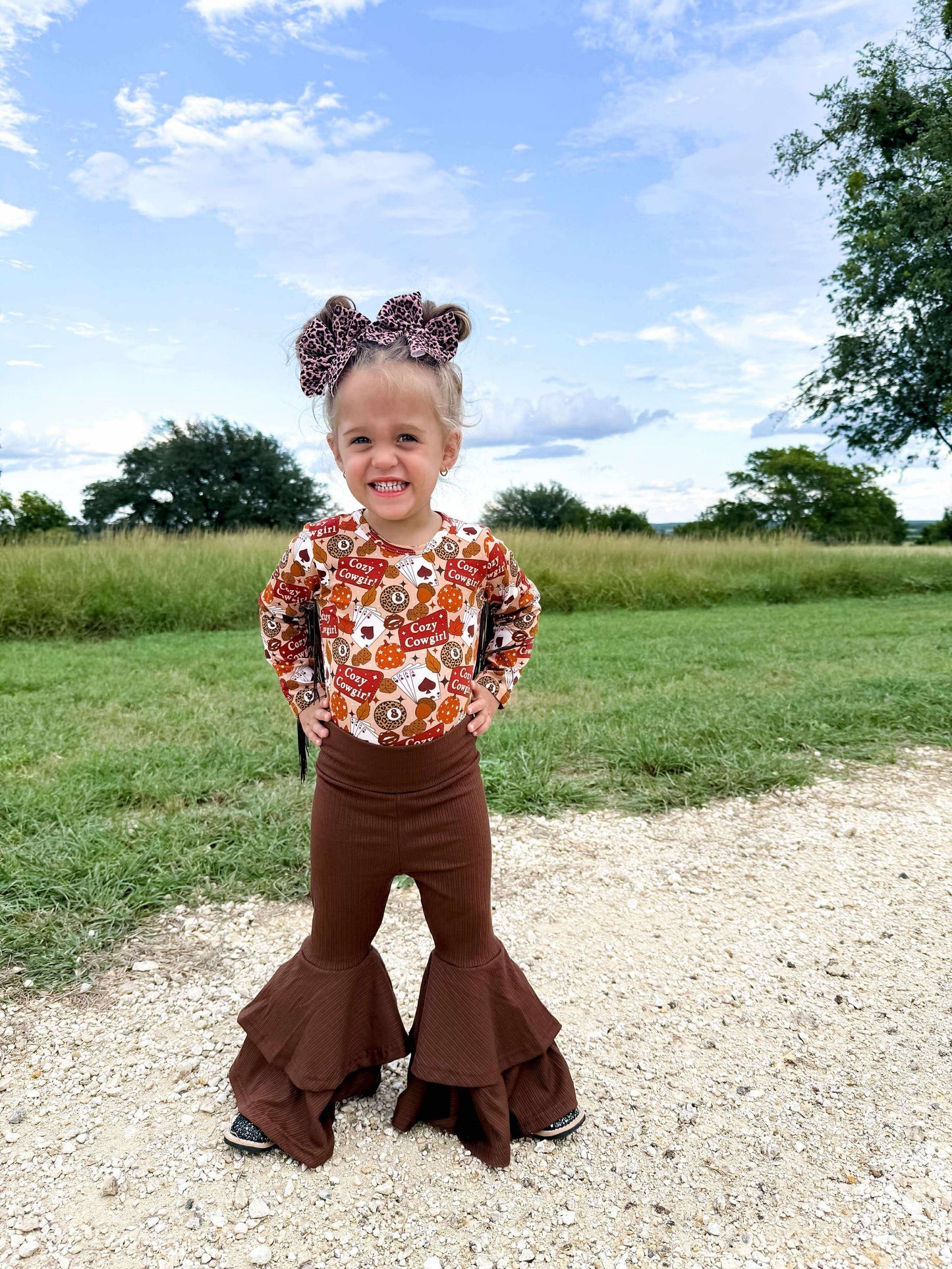 Cozy Cowgirl Fringe Leo/Top