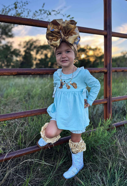 Boot scootin' Cutie smocked set