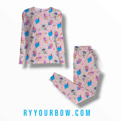 Pink Christmas Girls Adult Pajama Set *PREORDER*