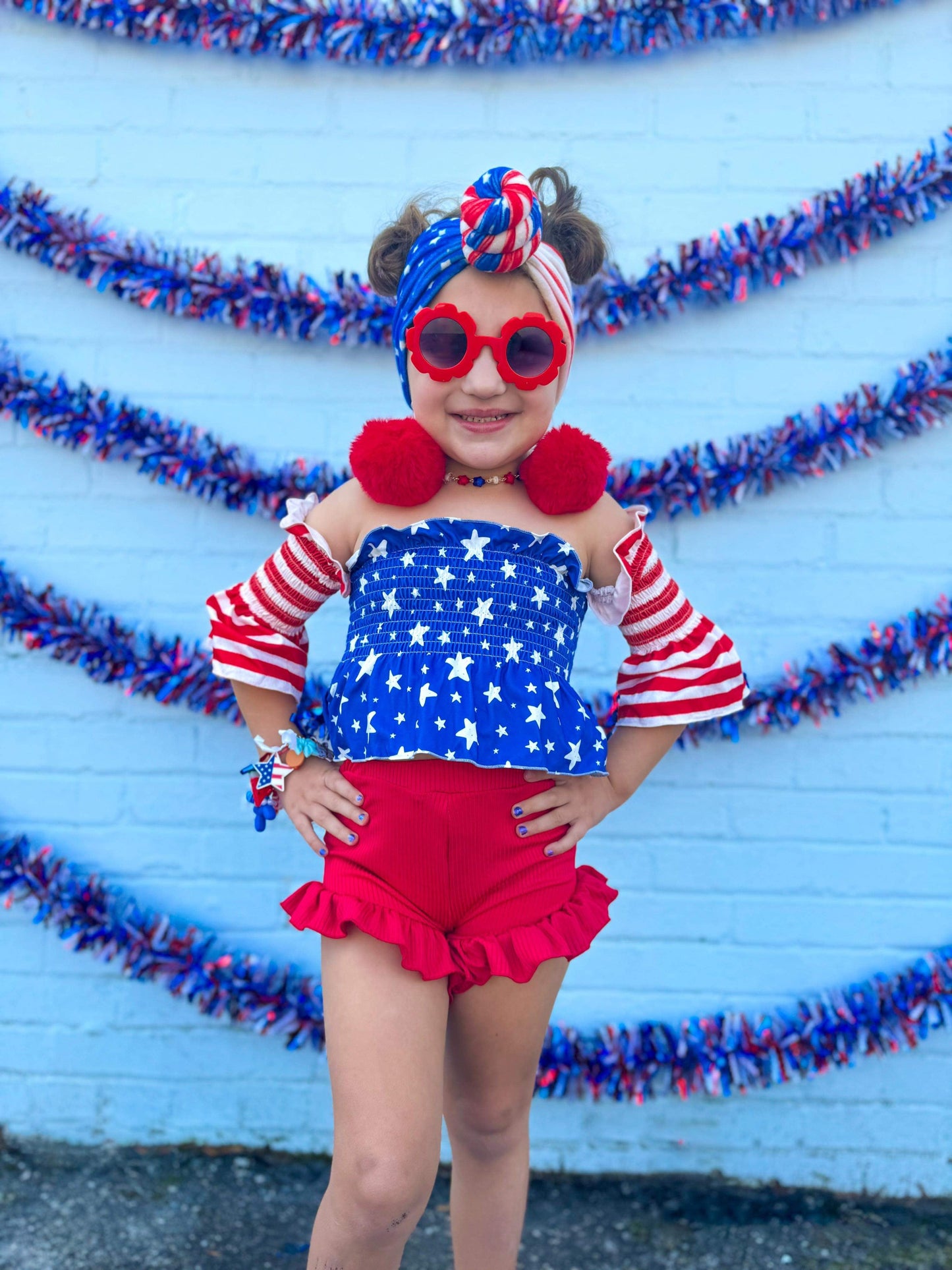 Patriotic Scrunch Top