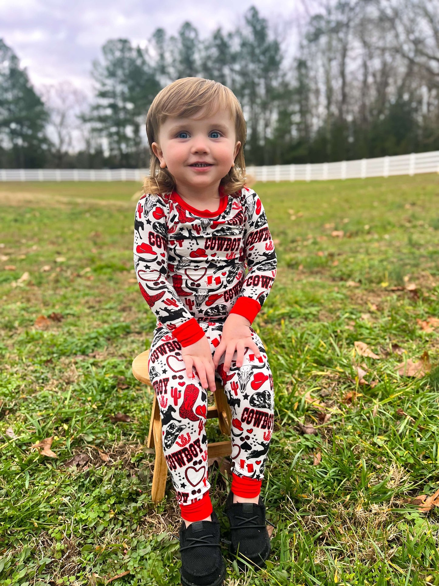 Red Cowboy Bamboo Set